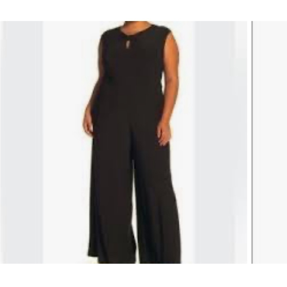 Sharagano Challis blue Jumpsuit Pants size 10